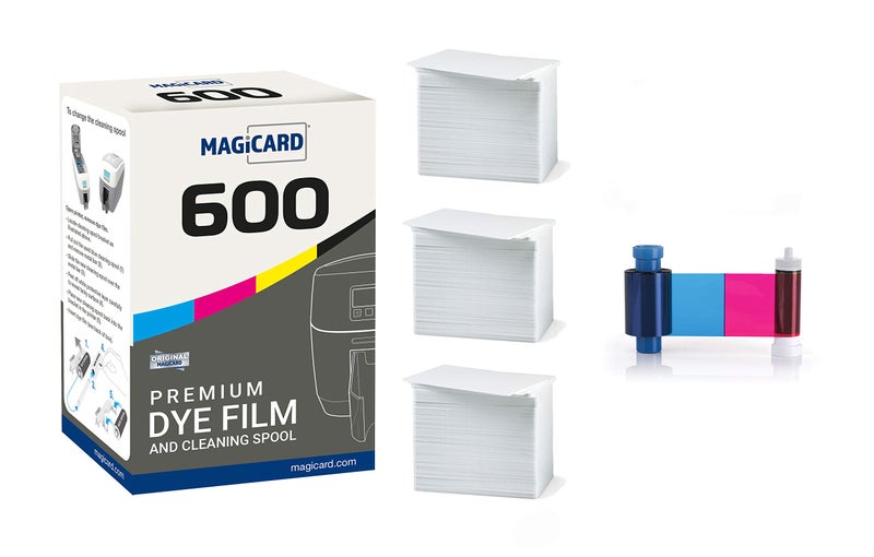Bodno شريط لون Bodno Magicard 600 طابعة MB300YMCKO - YMCKO - 300 طباعة بطاقات PVC بجودة رسومية ممتازة CR80 بسماكة 30 مل - الكمية 300 - Image 1